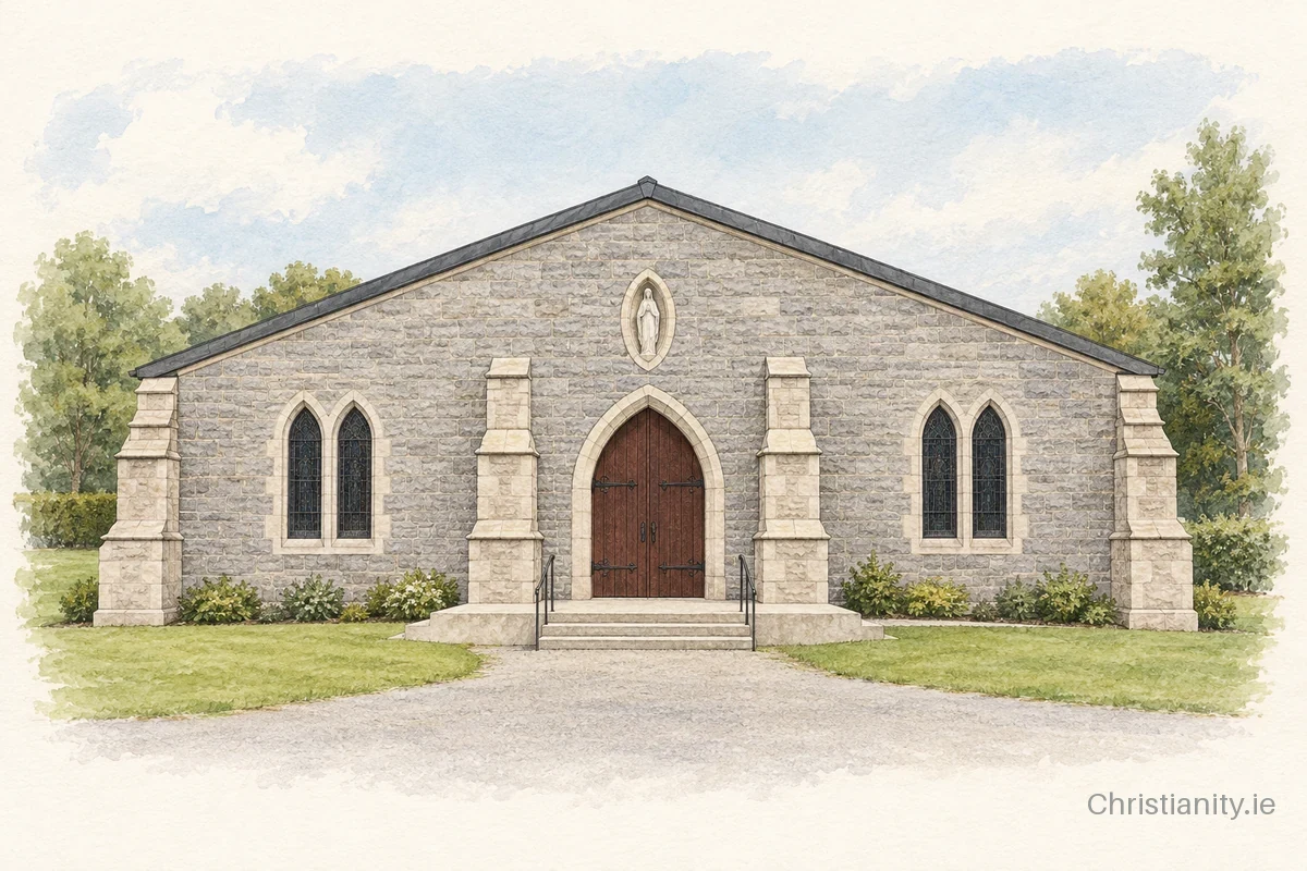 Watercolour and ink illustration of St. Mary's