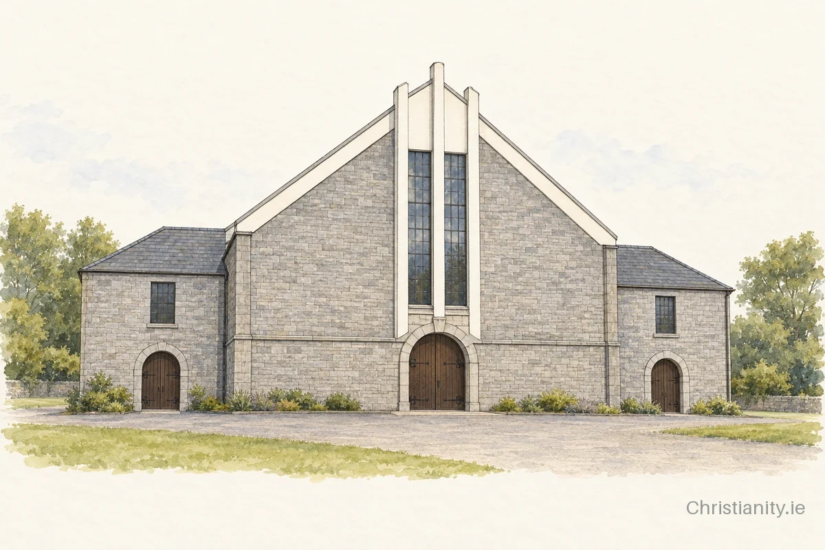 Watercolour and ink illustration of St Mary’s