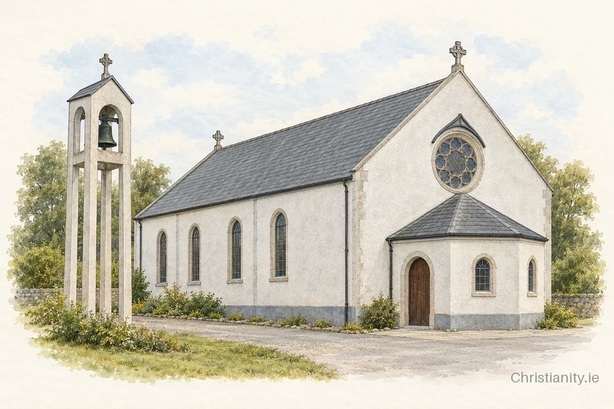 Watercolour and ink illustration of St. Mary’s