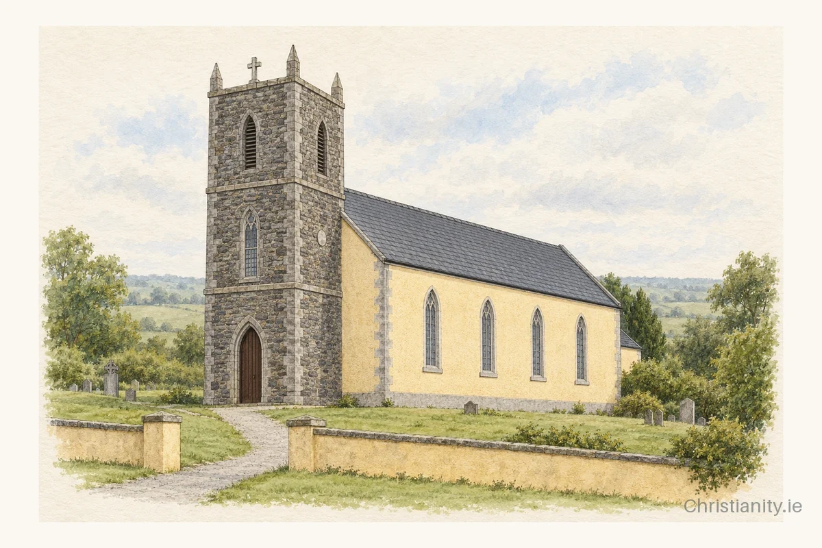 Watercolour and ink illustration of St Mary’s, Ture