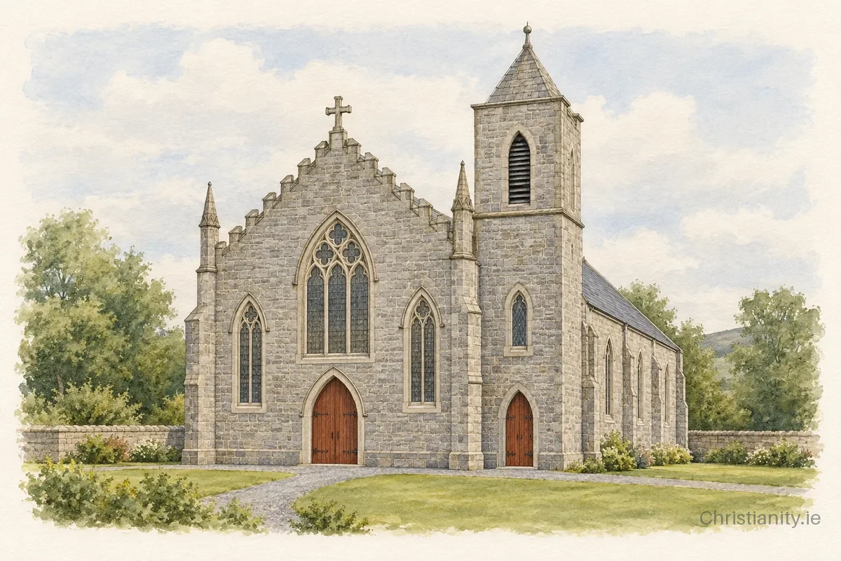Watercolour and ink illustration of St. Michael