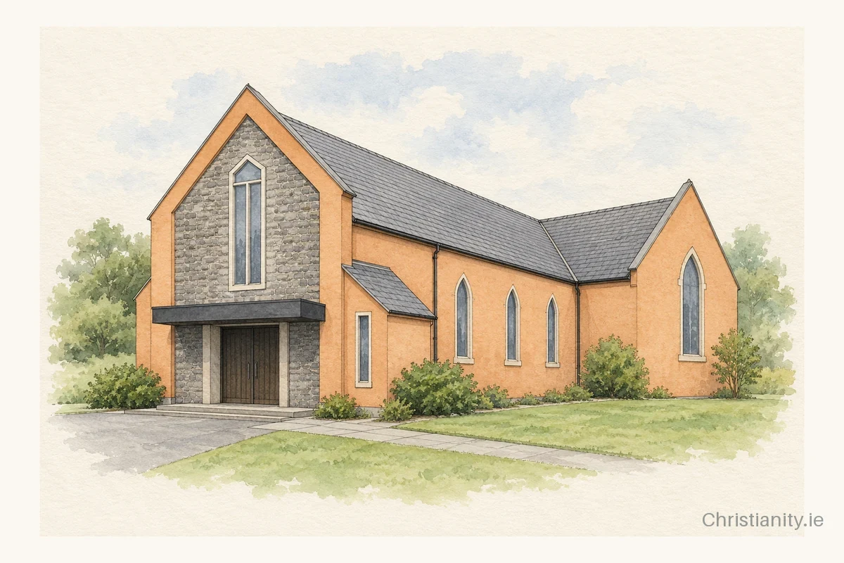 Watercolour and ink illustration of St. Michael’s Church, Cappamore