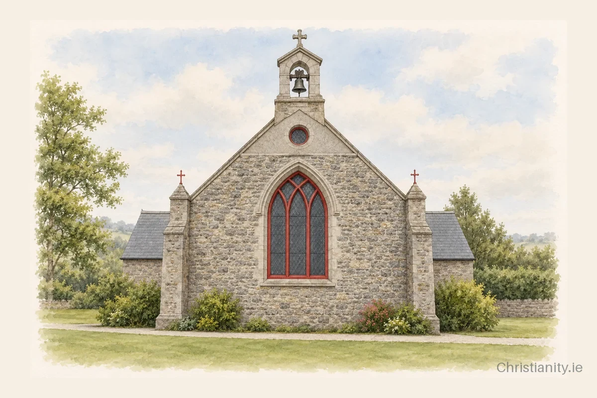 Watercolour and ink illustration of St. Michael’s Church - Rathbarry
