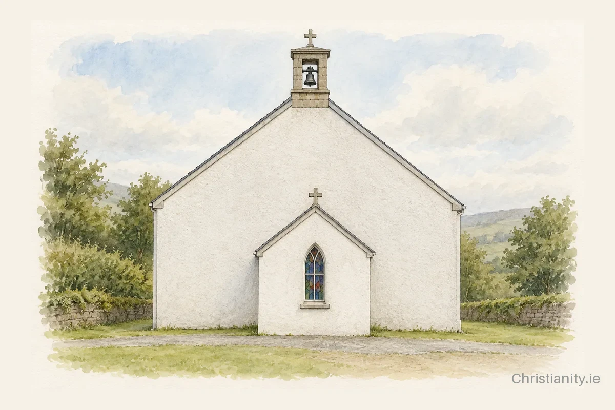 Watercolour and ink illustration of St. Michael’s Church, Upper Glanmire