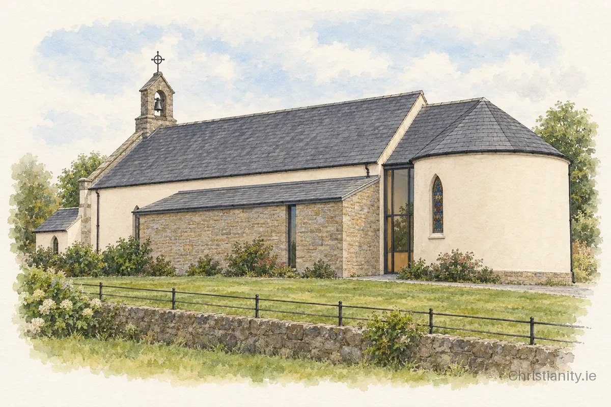 Watercolour and ink illustration of St. Nicholas