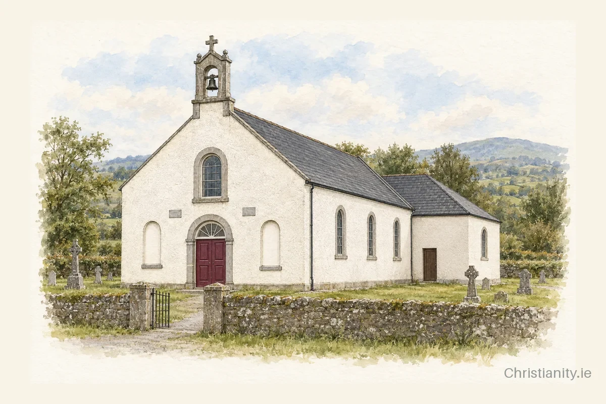 Watercolour and ink illustration of St. Nicholas