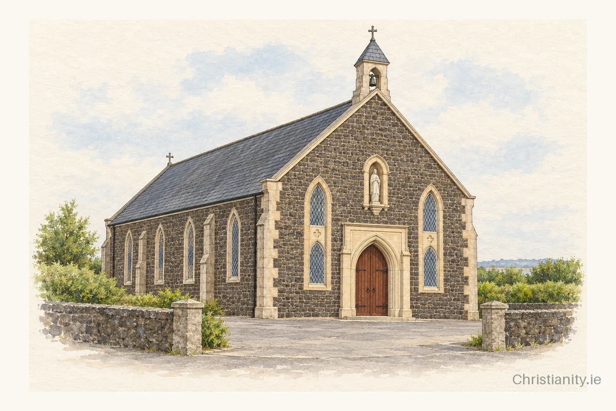 Watercolour and ink illustration of St. Patrick