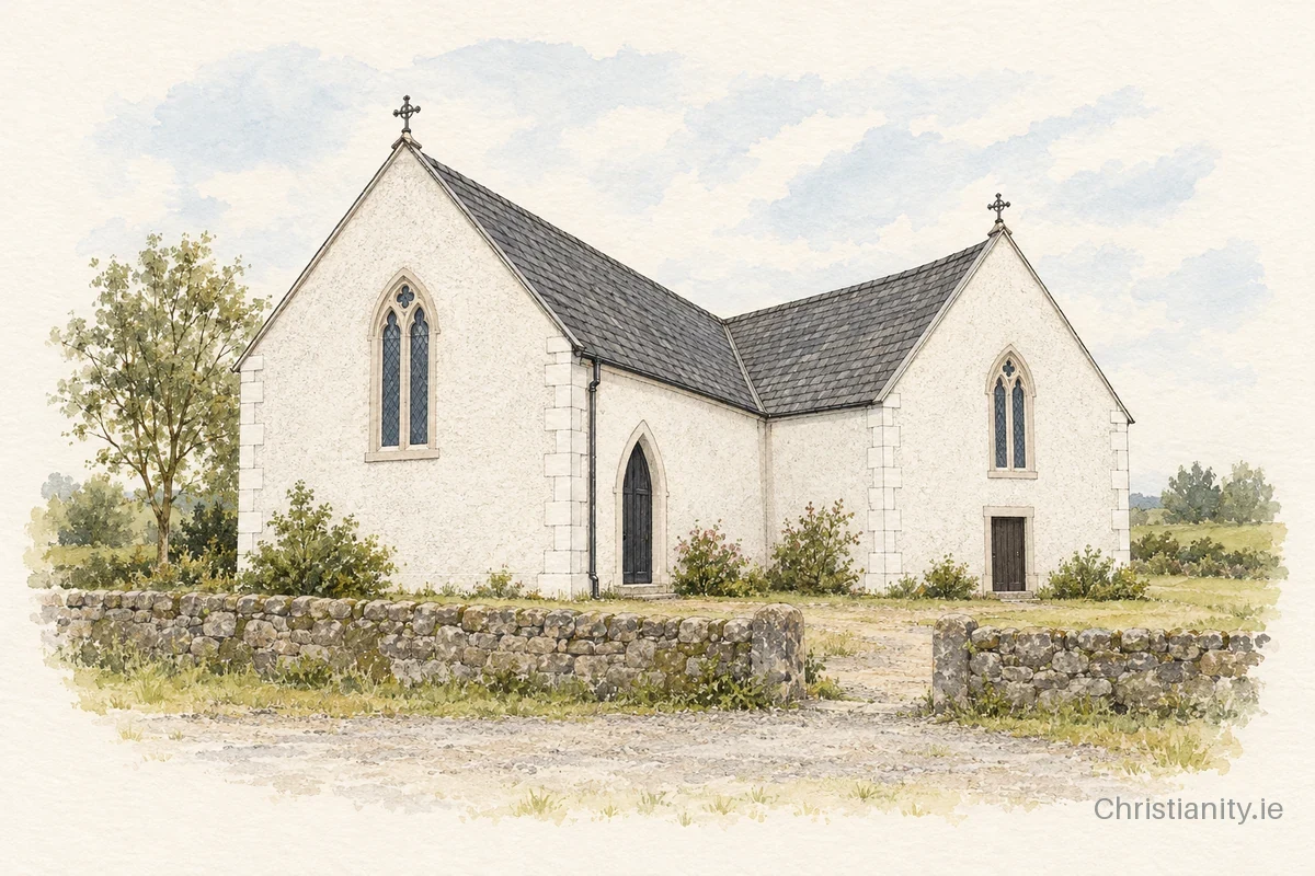 Watercolour and ink illustration of St. Patrick's