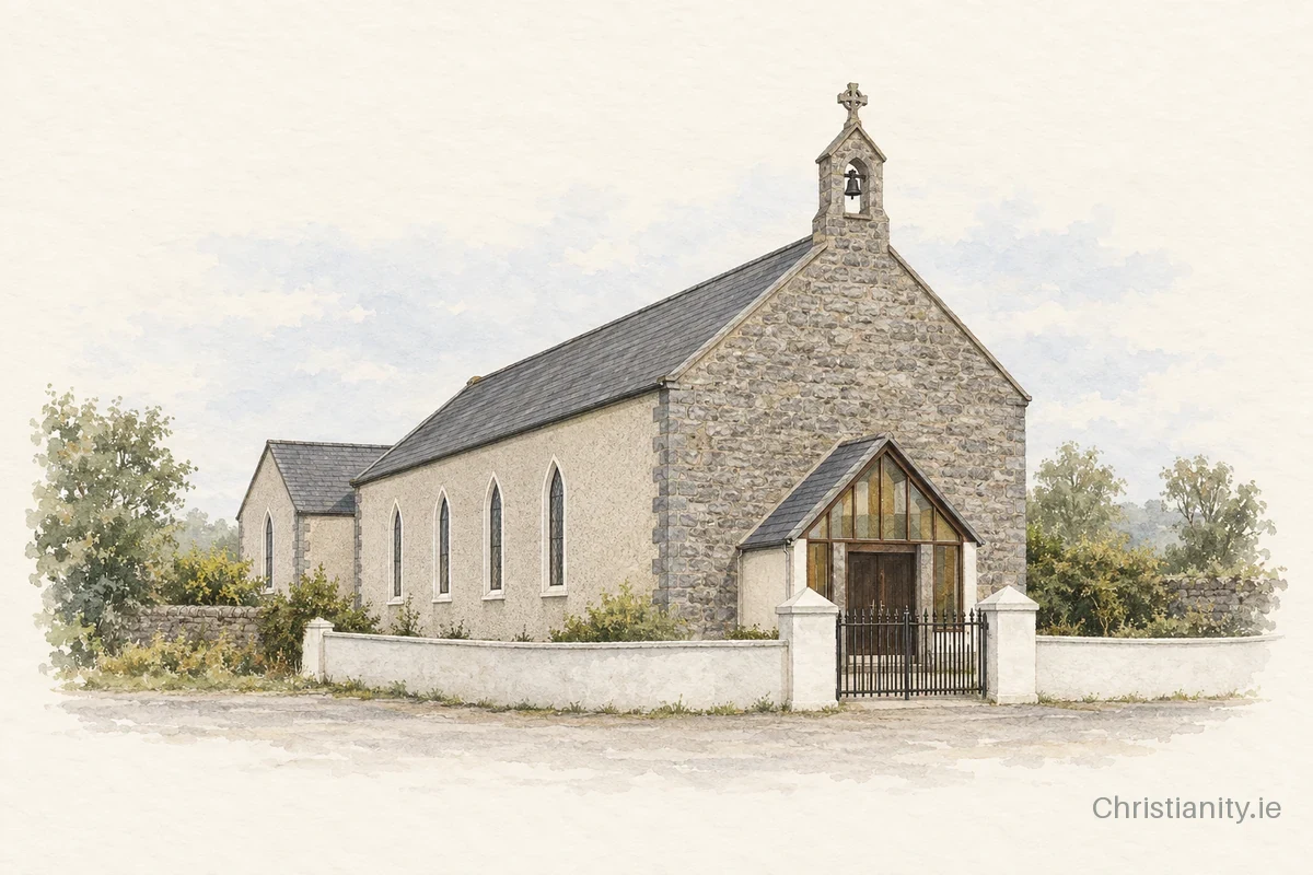 Watercolour and ink illustration of St. Patrick’s Church