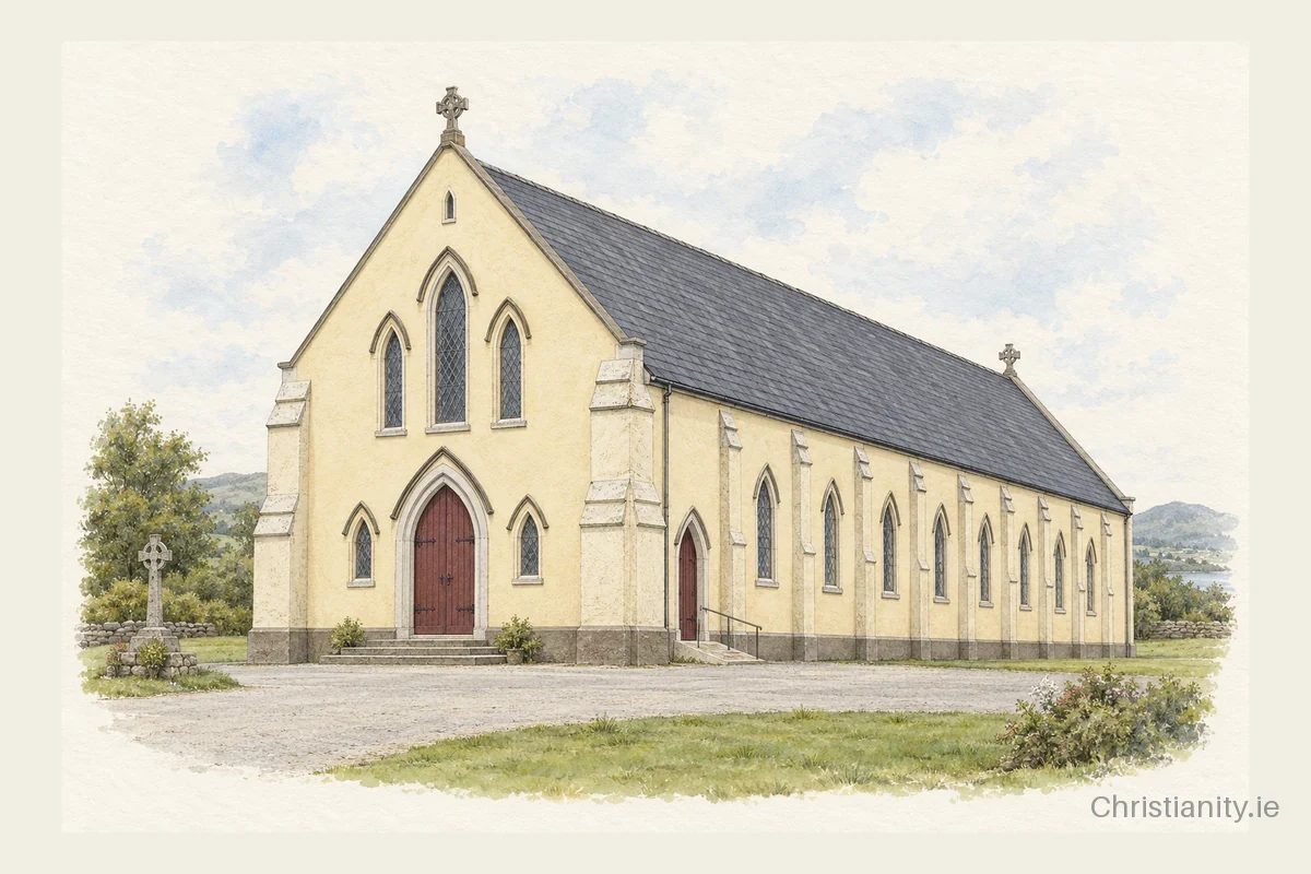 Watercolour and ink illustration of St. Patrick's Church
