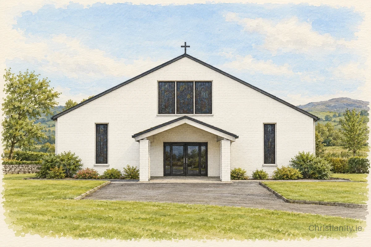 Watercolour and ink illustration of St Patrick’s, Drumkeen