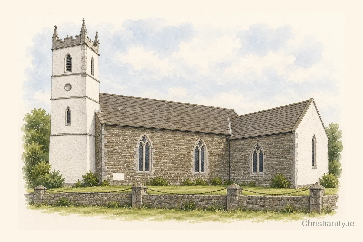 Watercolour and ink illustration of St. Patrick’s