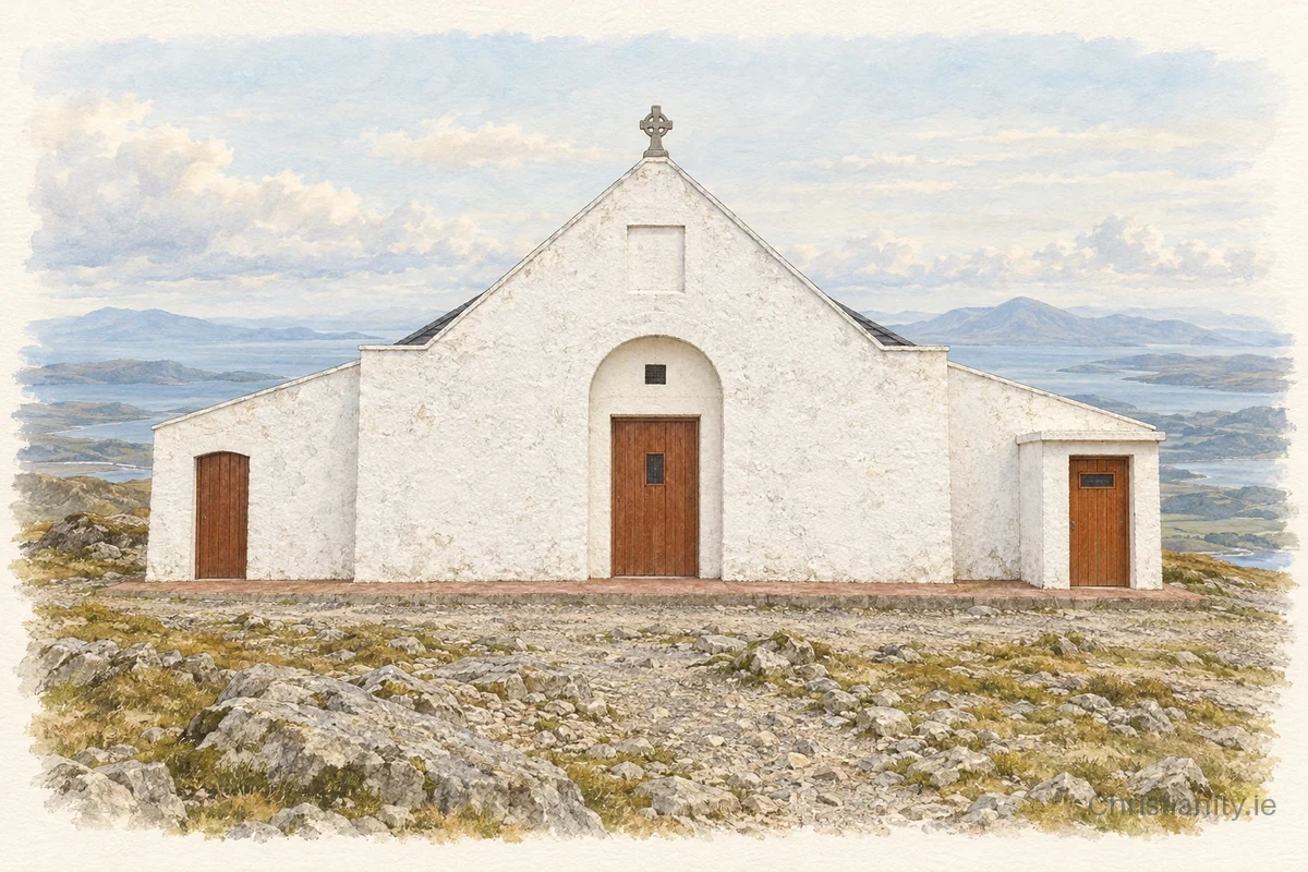 Watercolour and ink illustration of St. Patrick’s Oratory