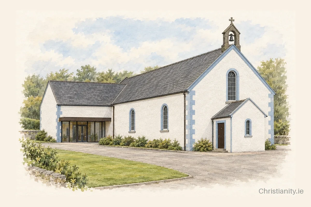 Watercolour and ink illustration of St. Patrick’s, The Pike