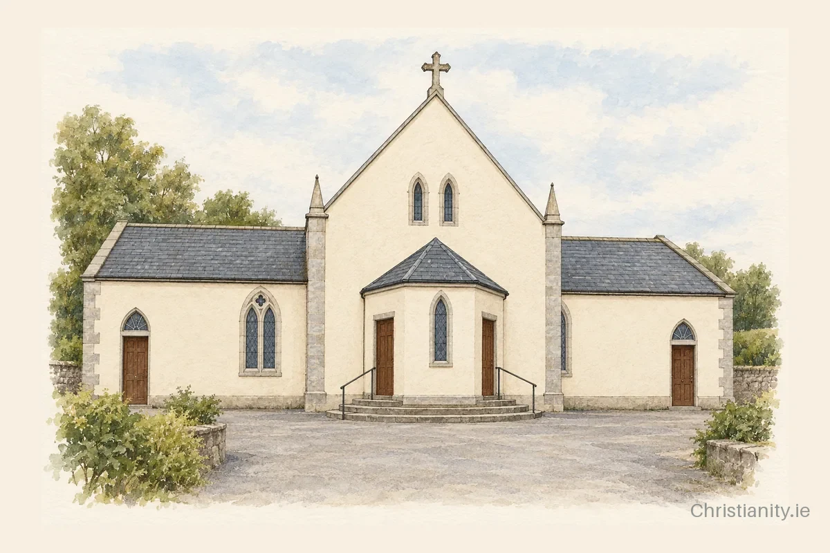 Watercolour and ink illustration of St. Patrick's, Tierworker