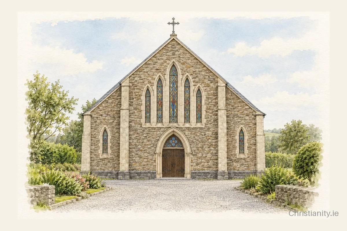 Watercolour and ink illustration of St. Peter in Chains, Ballymacoda