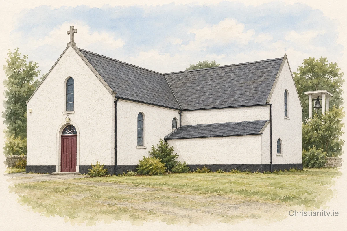 Watercolour and ink illustration of St. Peter