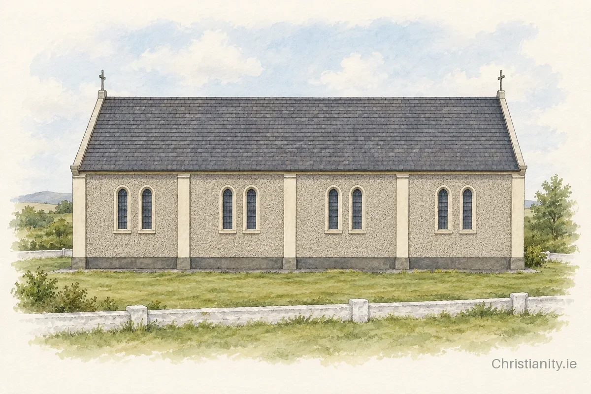 Watercolour and ink illustration of St. Pius X , Doohoma