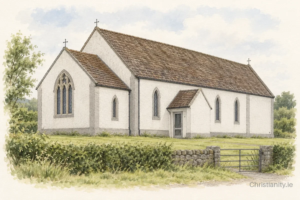 Watercolour and ink illustration of St Teresa of Avila, Ardrahan