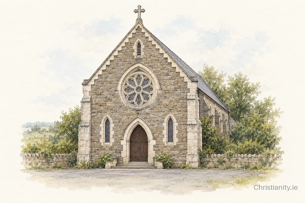 Watercolour and ink illustration of St. Therese of Lisieux
