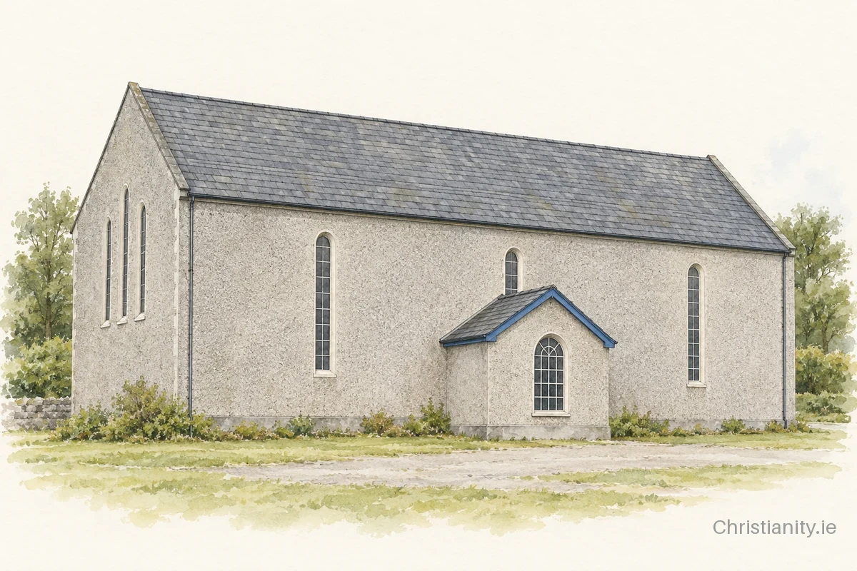 Watercolour and ink illustration of St. Tola, Dysart