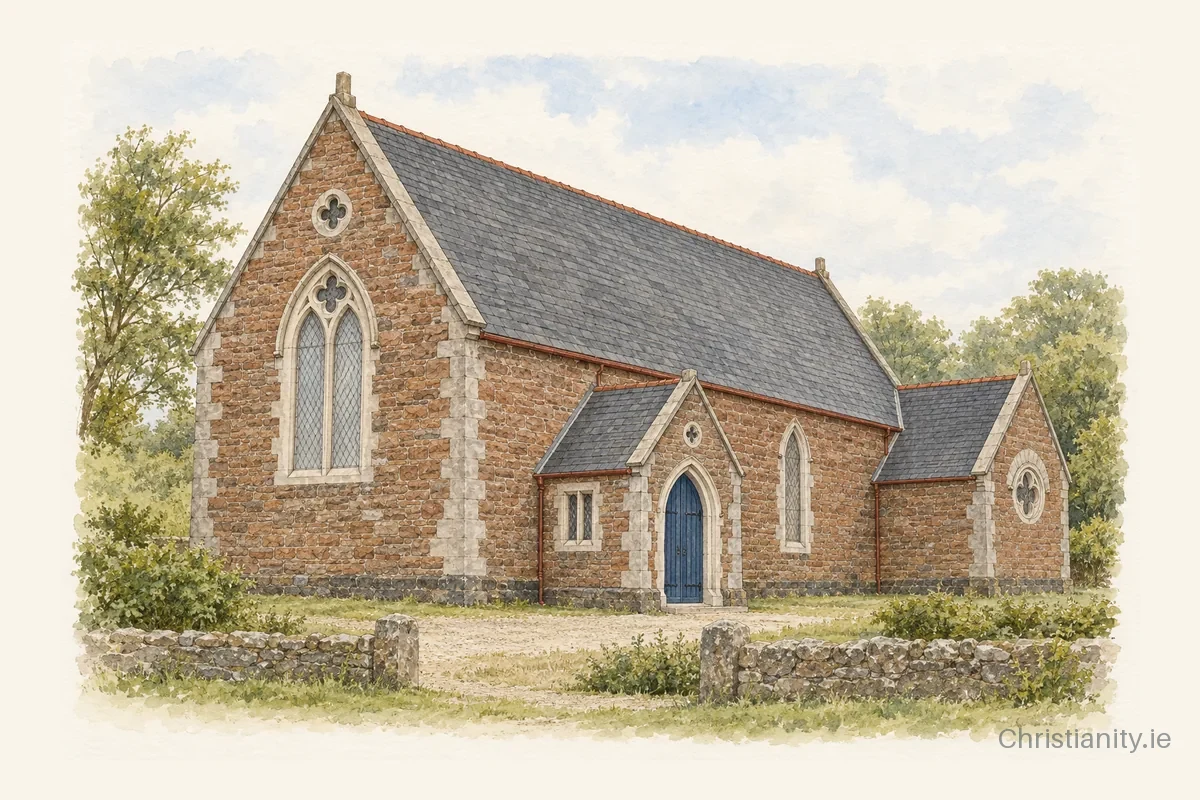 Watercolour and ink illustration of St.Davids Church