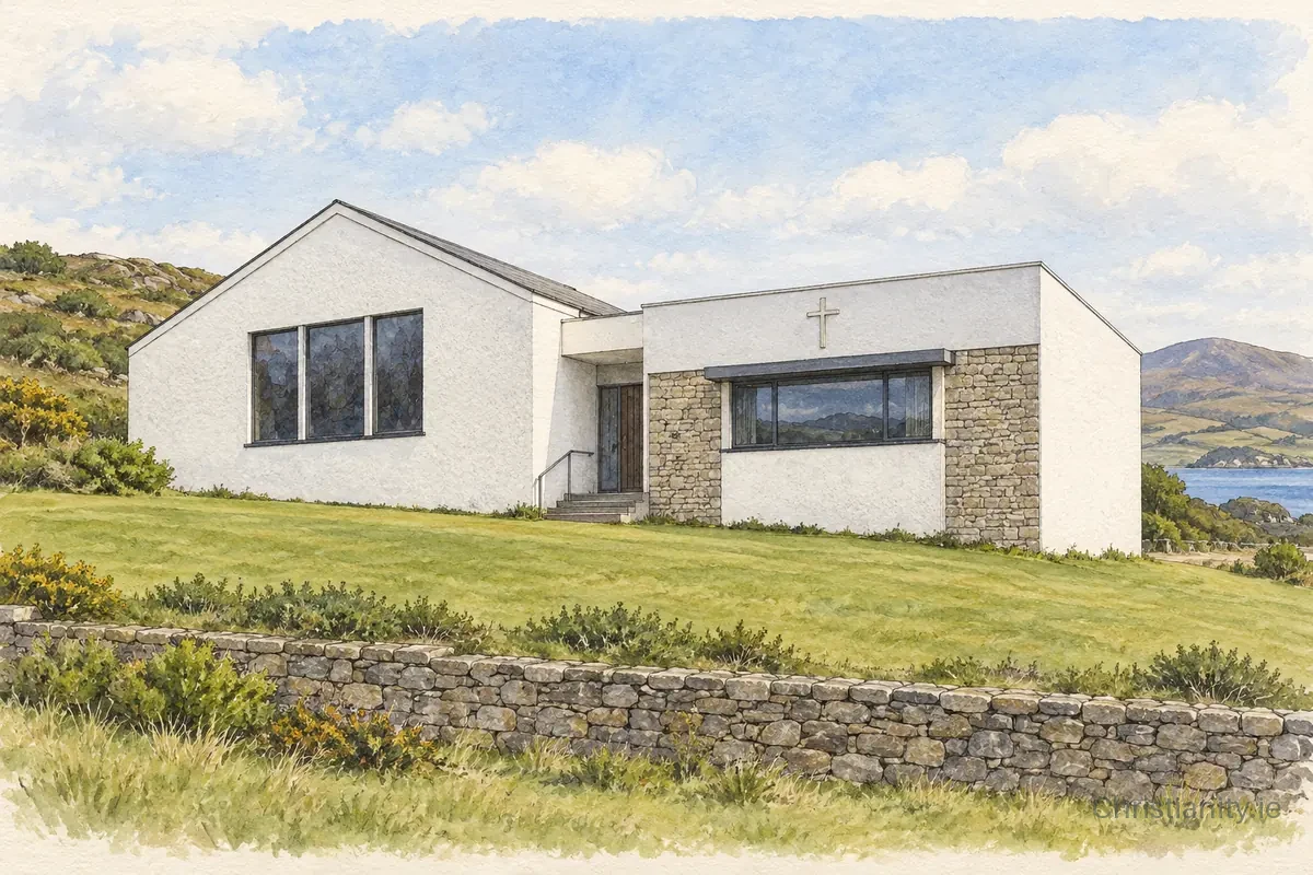 Watercolour and ink illustration of Stella Maris, Downings