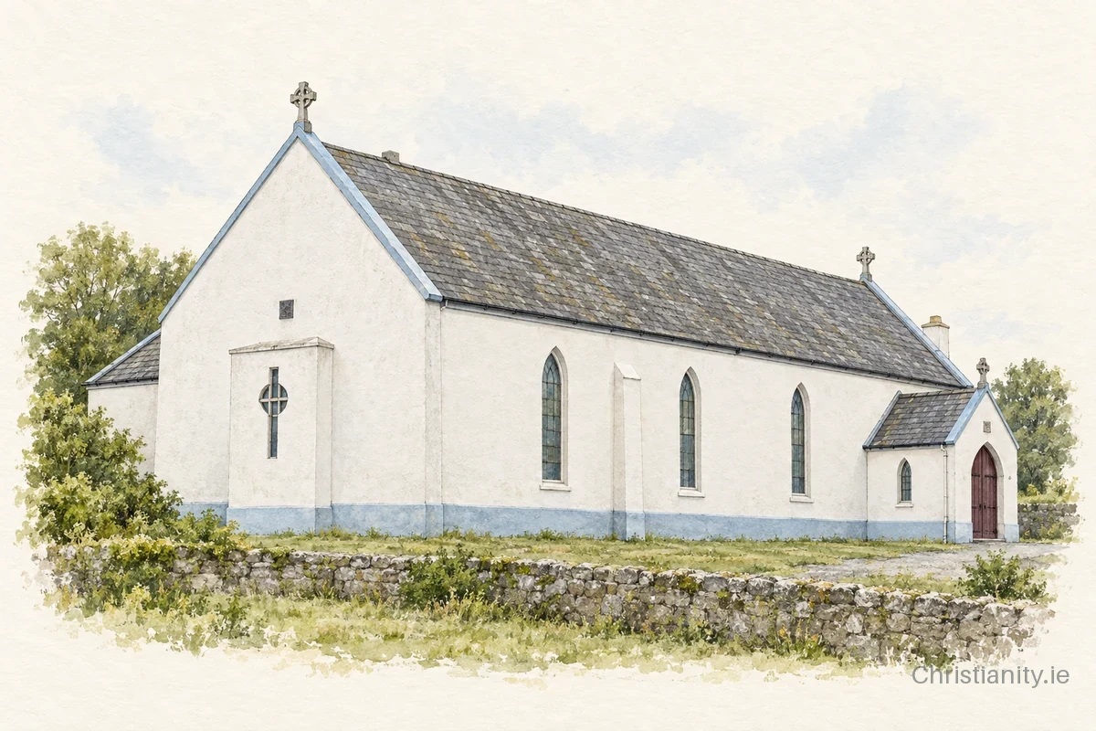 Watercolour and ink illustration of St.Mary’s