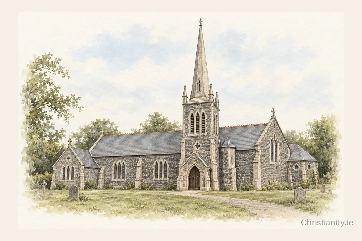 Watercolour and ink illustration of Syddan St David