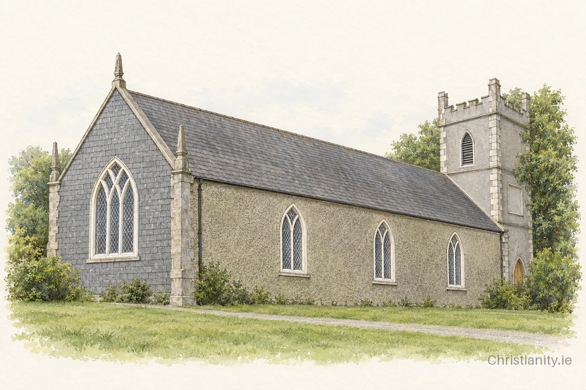 Watercolour and ink illustration of Templescobin St Paul
