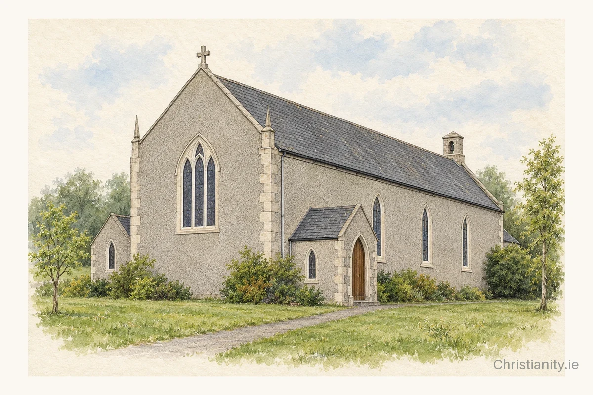 Watercolour and ink illustration of The Assumption