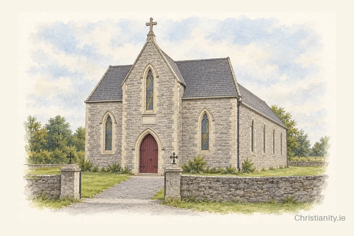 Watercolour and ink illustration of The Nativity of Our Lady