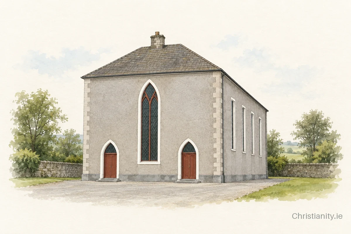 Watercolour and ink illustration of The Temple