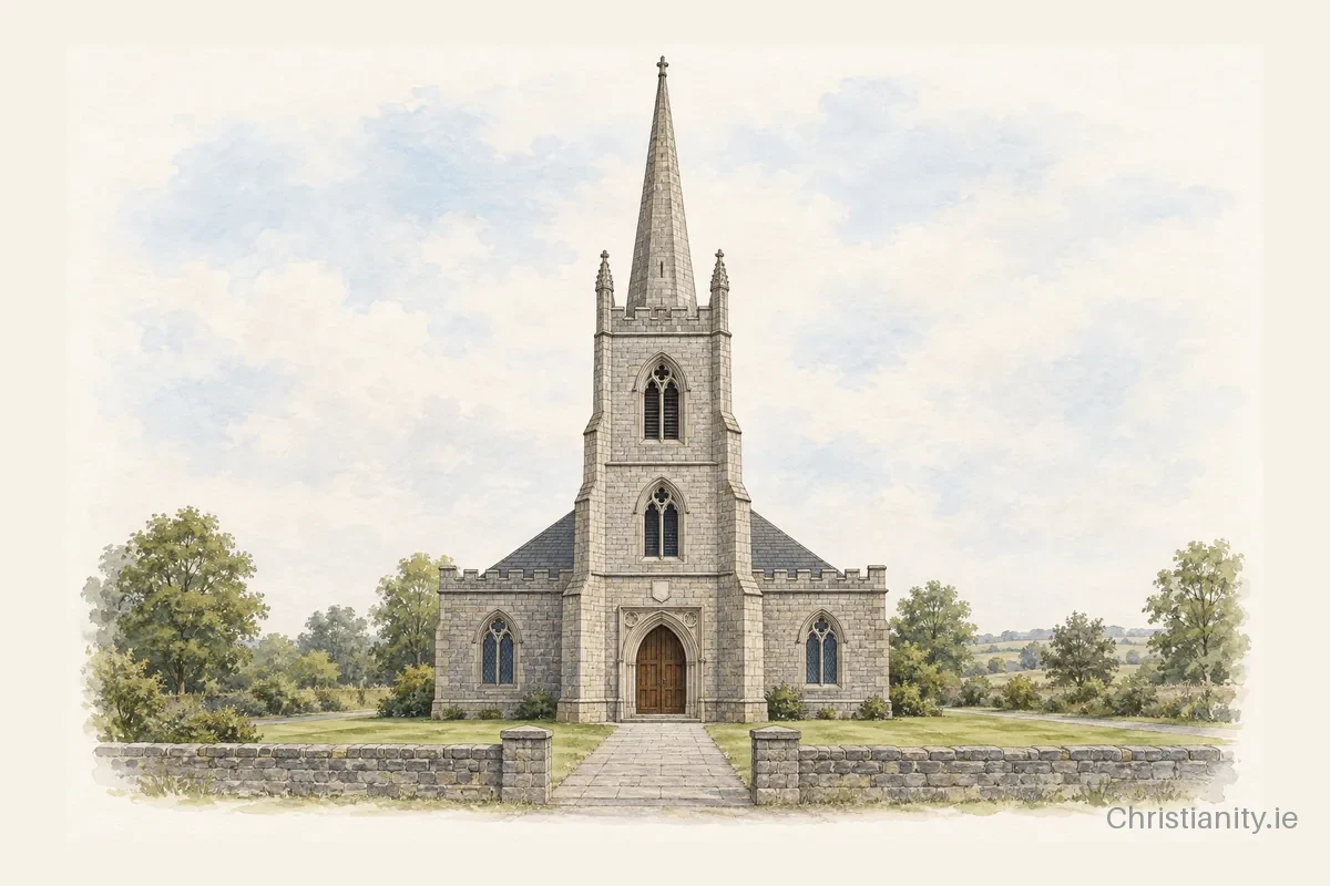 Watercolour and ink illustration of Tipperary St Mary
