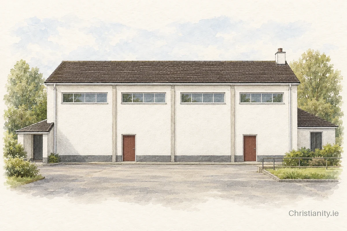 Watercolour and ink illustration of Trinity, Lisburn Methodist Church