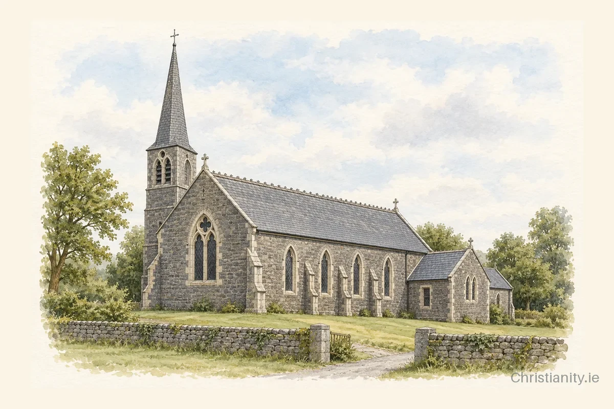 Watercolour and ink illustration of Woodlawn (Kilconnell)