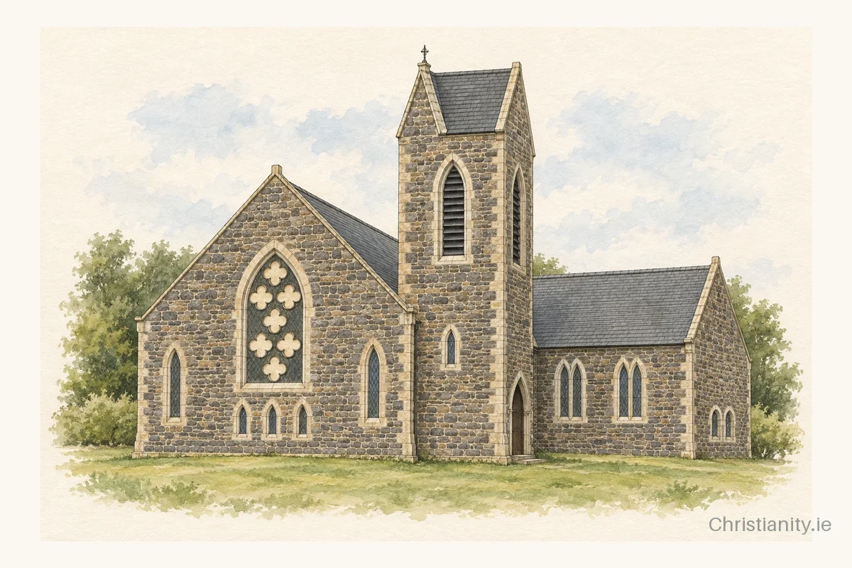 Watercolour and ink illustration of Woodschapel St John