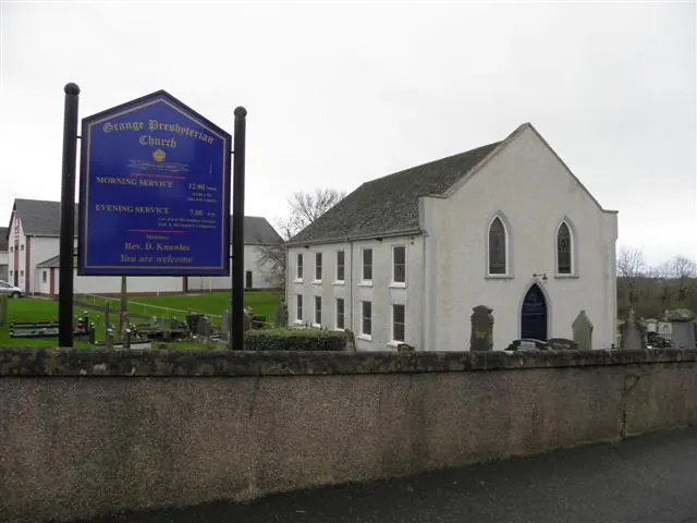 Photograph of Grange with Craigmore Presbyterian Church